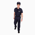 Navy blue adult police costume