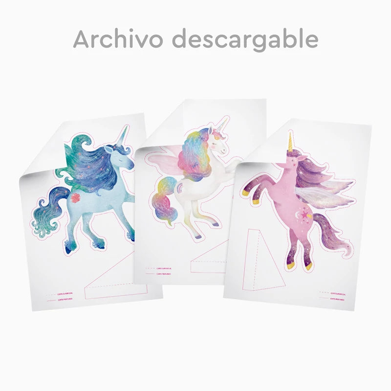 Digitale dekorative Silhouette magischer Einhörner