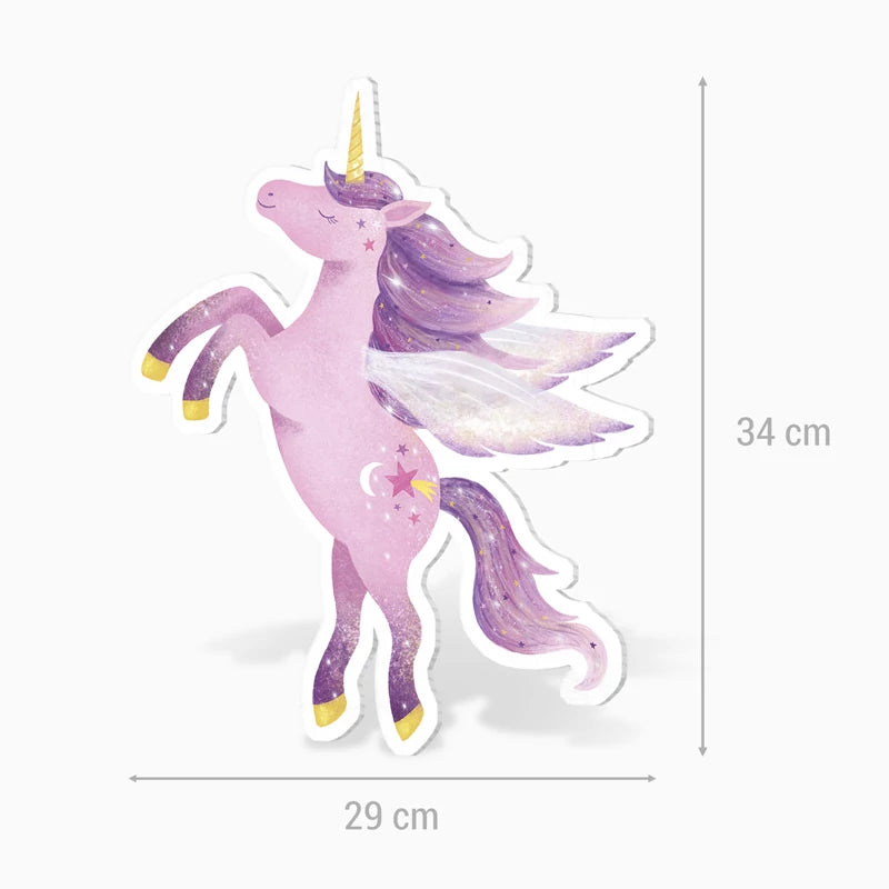 Inspiracion con Silhueta decorativa de papelão Cosmo Unicorn
