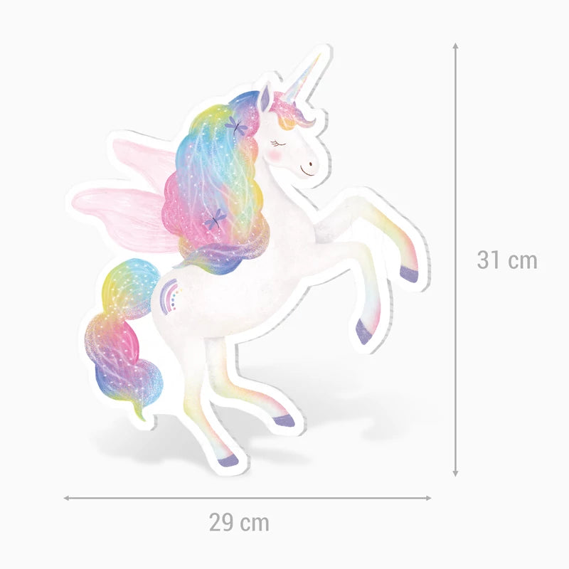 Inspiracion con Silhueta decorativa de aura de unicórnio de papelão