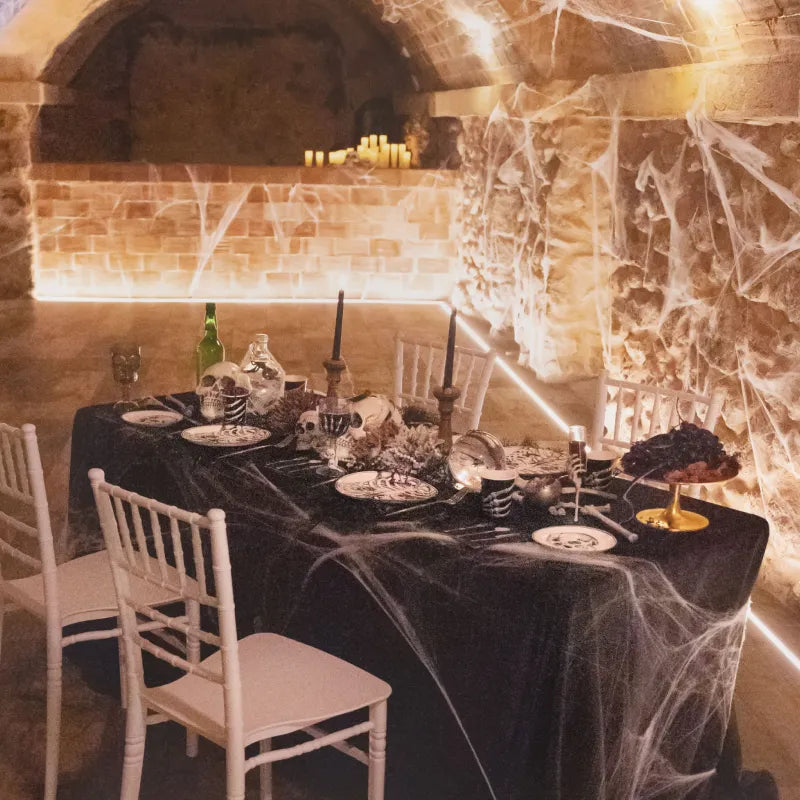 Runde einfache Pappschädel Ø 23 cm Halloween