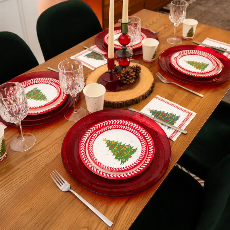 Kit de table premium de Noël 12 personnes sapin