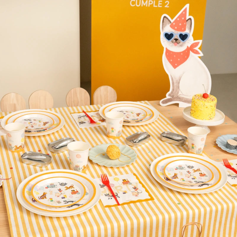 Inspiracion con Assiette plate en carton Ø 23 cm Chatons