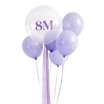 Set Globos 8M con Cintas Vinilo Lila