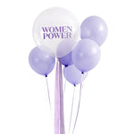 Set Globos Women Power con Cintas Vinilo Lila