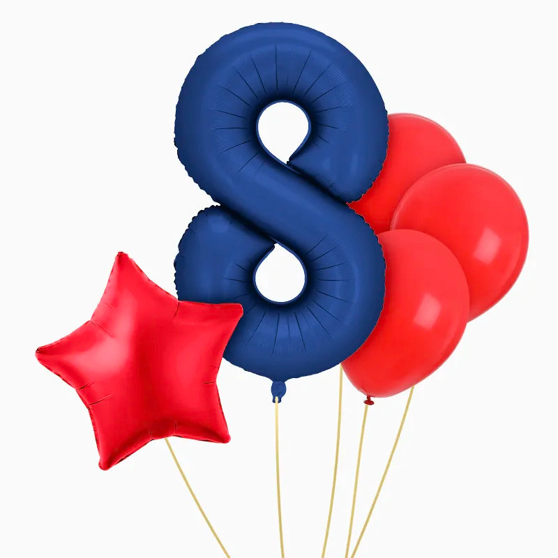 Set Globos Foil Número Spider