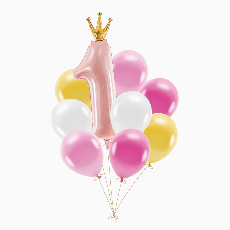 Imposta palloncini il mio primo compleanno decorazione festiva