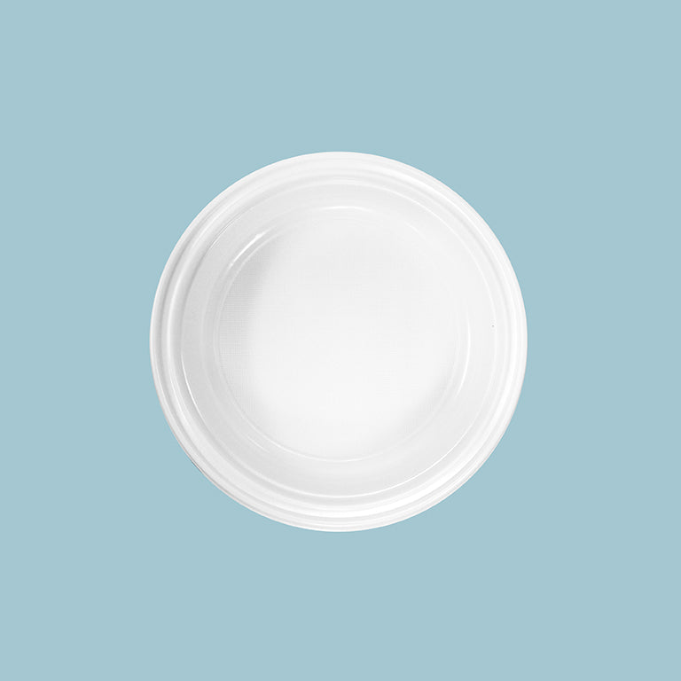 Runde Hondo Plastikplatte Ø 20,5 cm Weiß