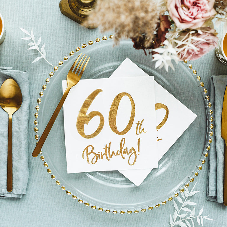 Papel "60th Birthday" napkins "