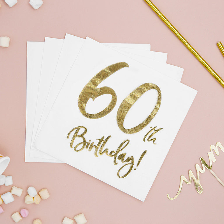 Servilletas Papel "60th Birthday"