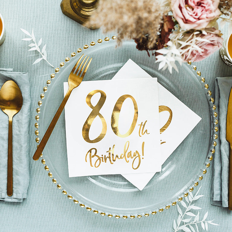 Papel napkins "80th Birthday"