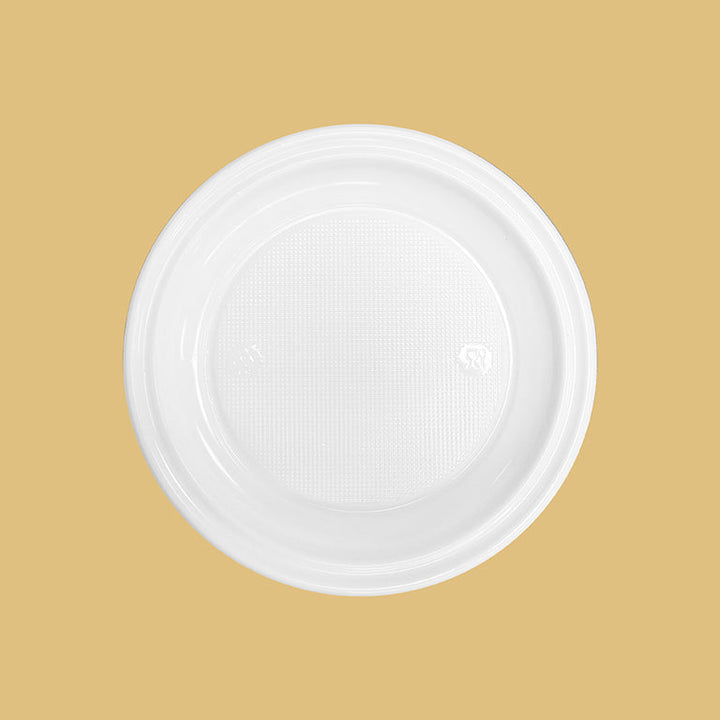 Plastikschale runde einfache Pizza Ø 28 cm Weiß