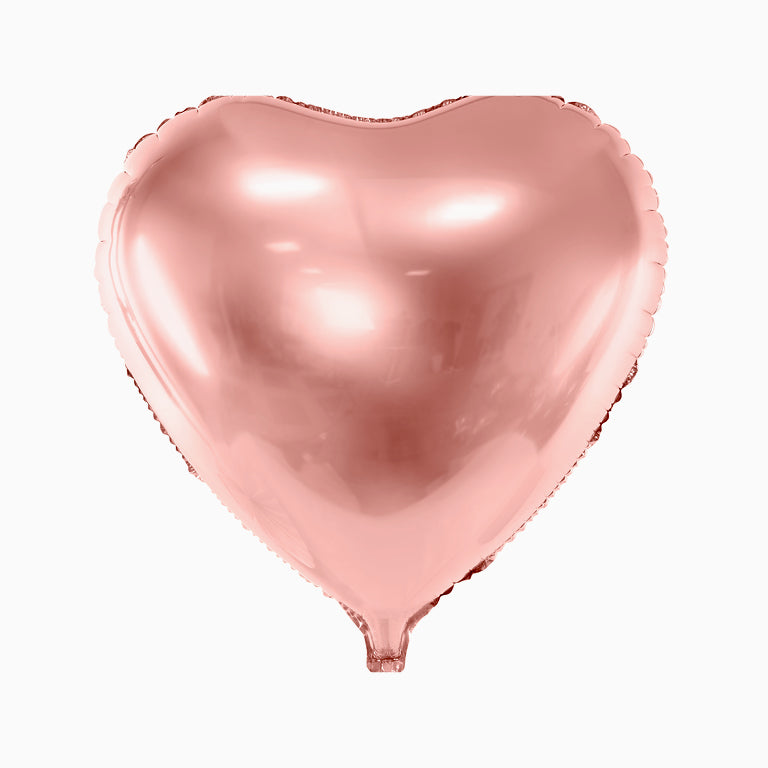 Globo Foil Corazón Oro Rosa