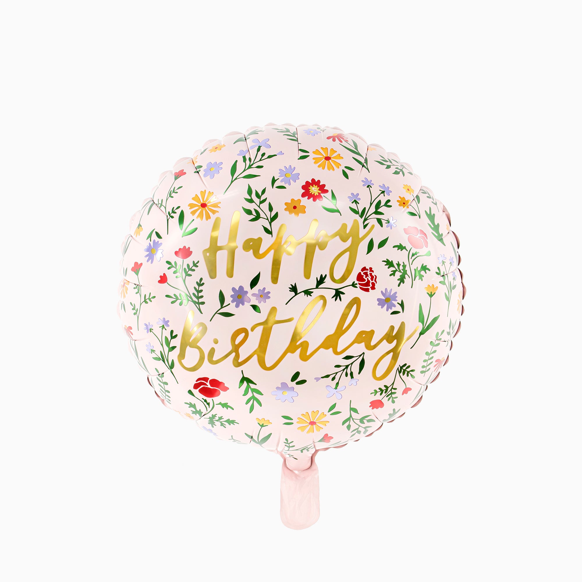 Happy Birthday Foil Flores Globe