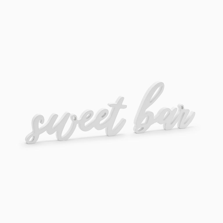 Calligrafia do casamento, sinal 'Sweet Bar'