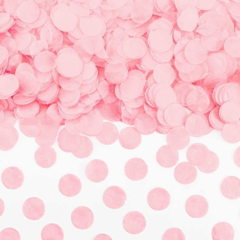 Confeti Redondo Rosa Pastel