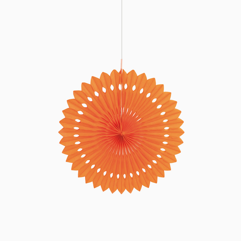 Orange paper fan