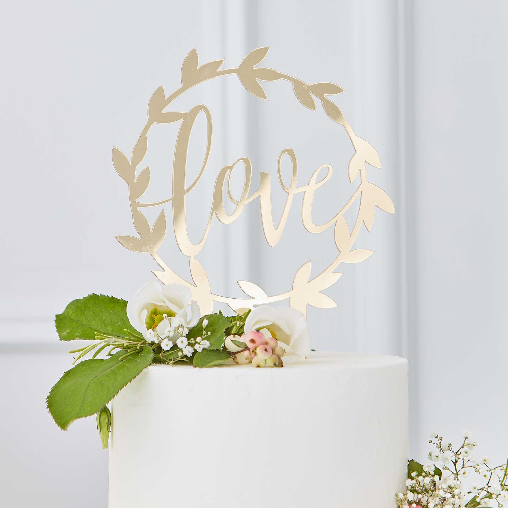 Topper Cake "Love" Gold