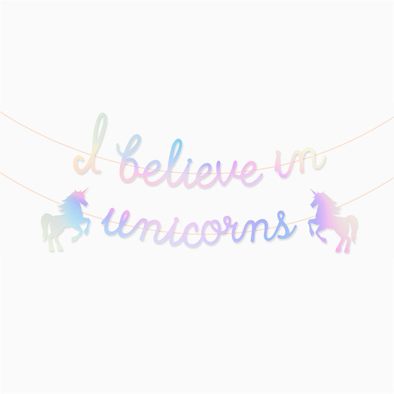 Guirnalda Unicorn "Ich glaube an Einhörner"