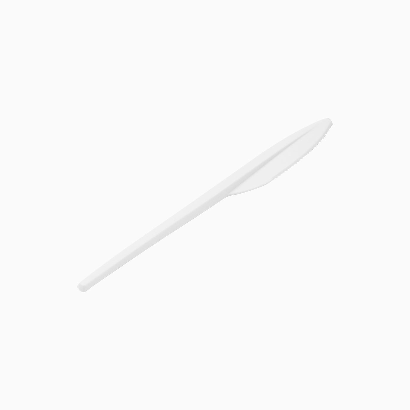 White compositional cup knife