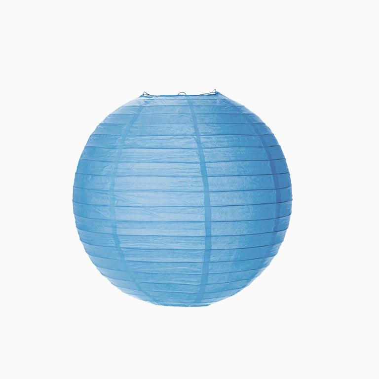 Lámpara Esfera Papel Mediana Ø35 cm Azul Pastel