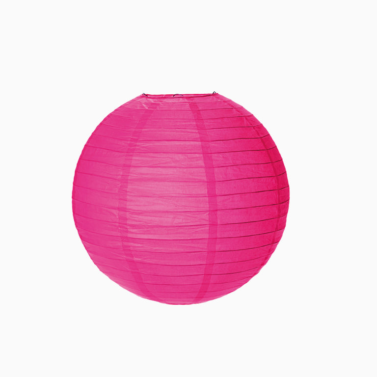 Pink medium paper sphere lamp