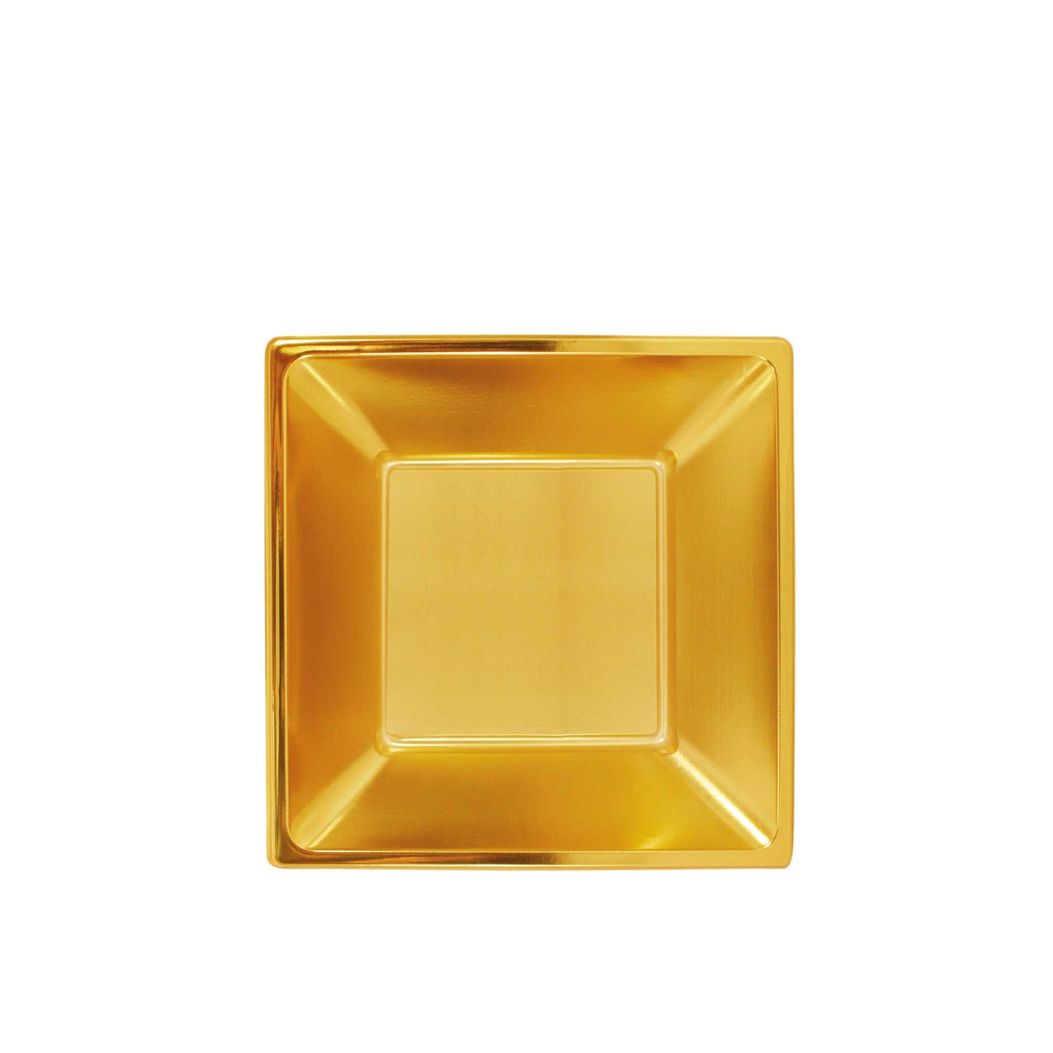 Piastra di plastica quadrata metallizzata 17 x17 cm oro