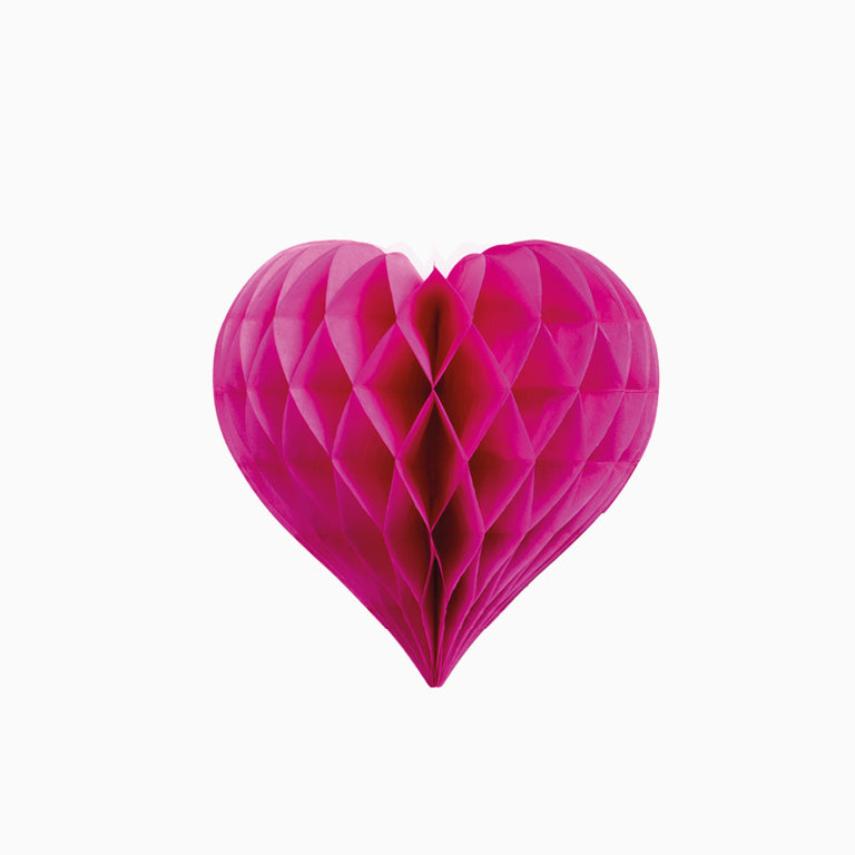 Honeycomb heart pink paper
