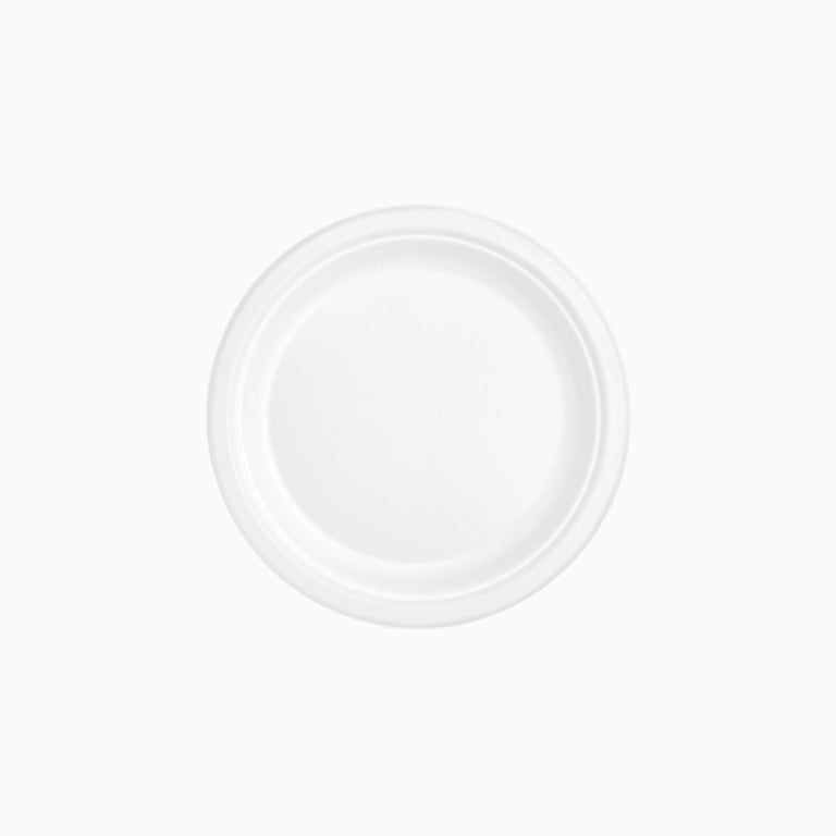 Piastra rotonda piatta semplice dessert Ø 17 cm bianco
