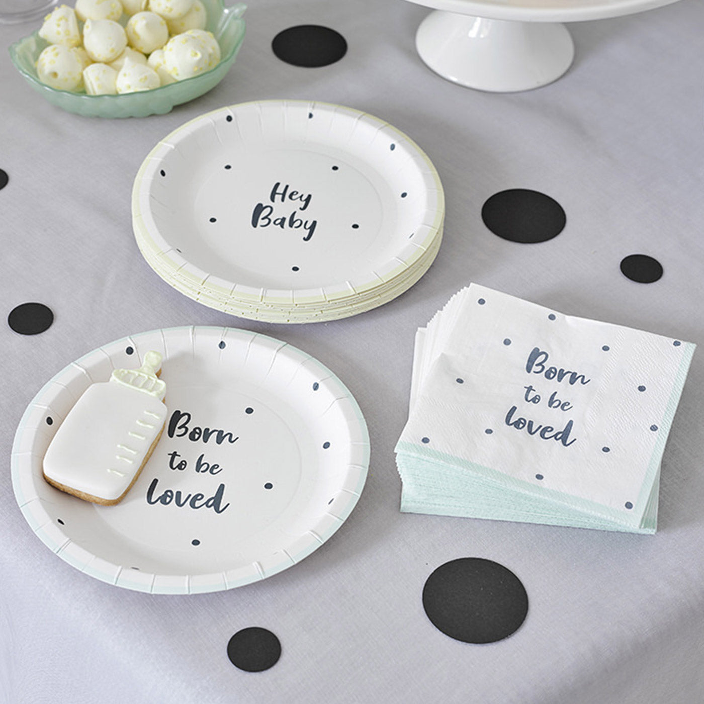 Dishes "Born To Be loved" & "Hey Baby" / Pack 12 UDS