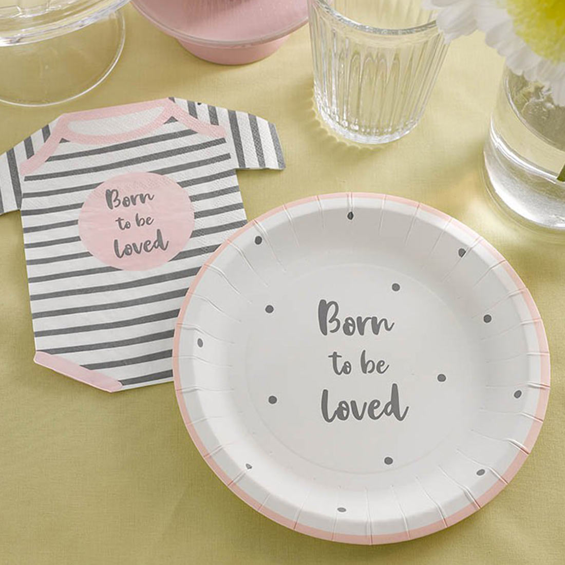 Body Paper Napkins "Born to Be Love" / Pack 16 unités