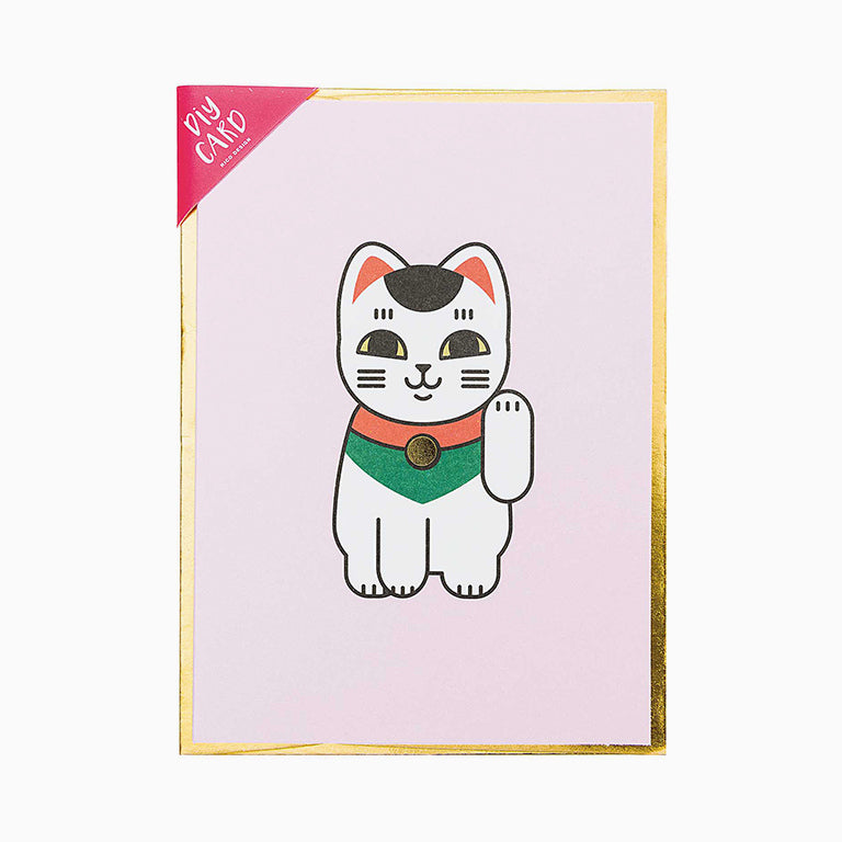 Kit de cartões de aniversário de gato japonês