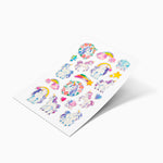 Unicorn stickers finished iridescent