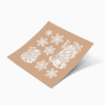 Decorative stickers Christmas Noel and snowflakes