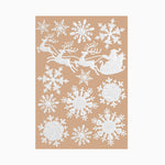 Christmas relief stickers and snowflakes