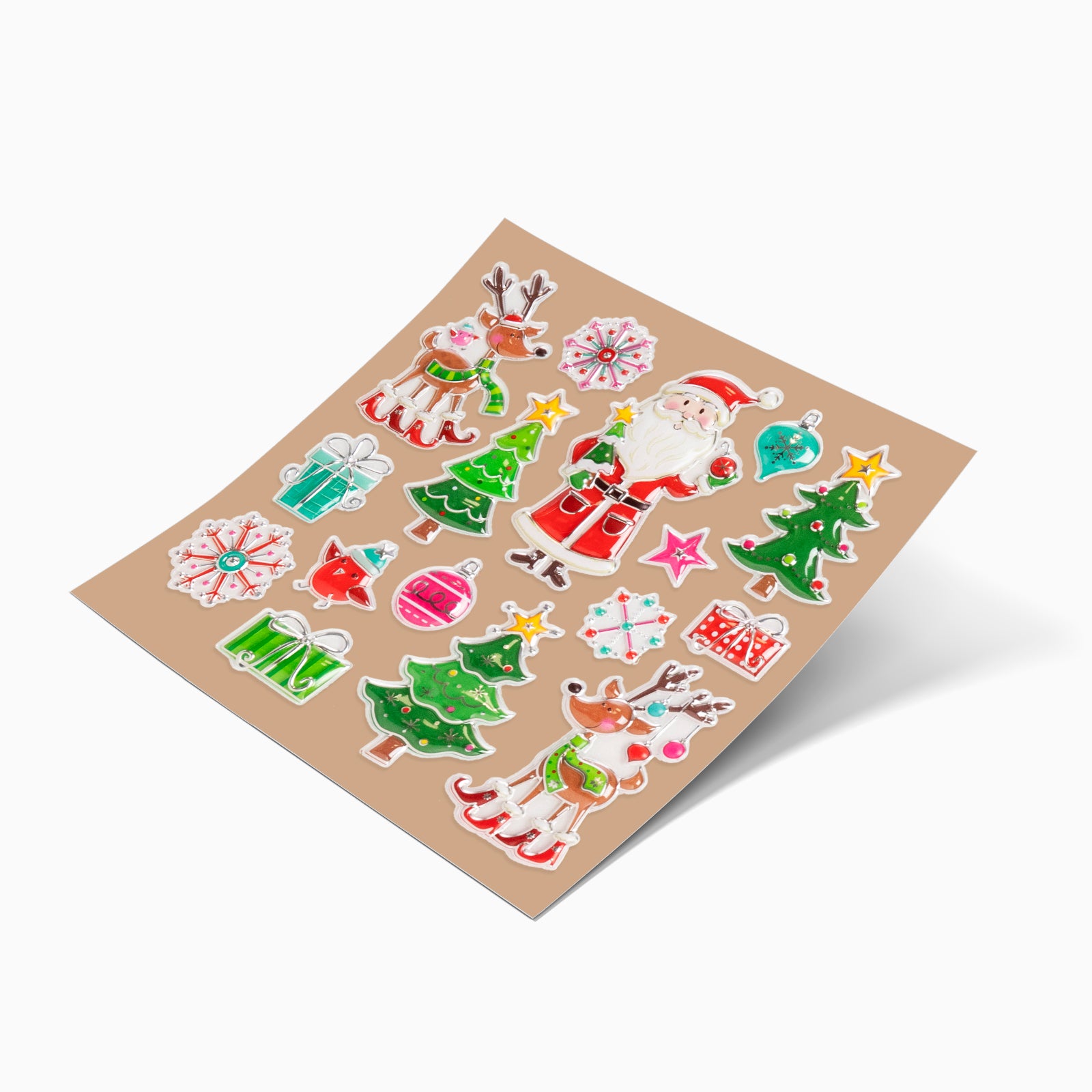 Christmas trees relief stickers
