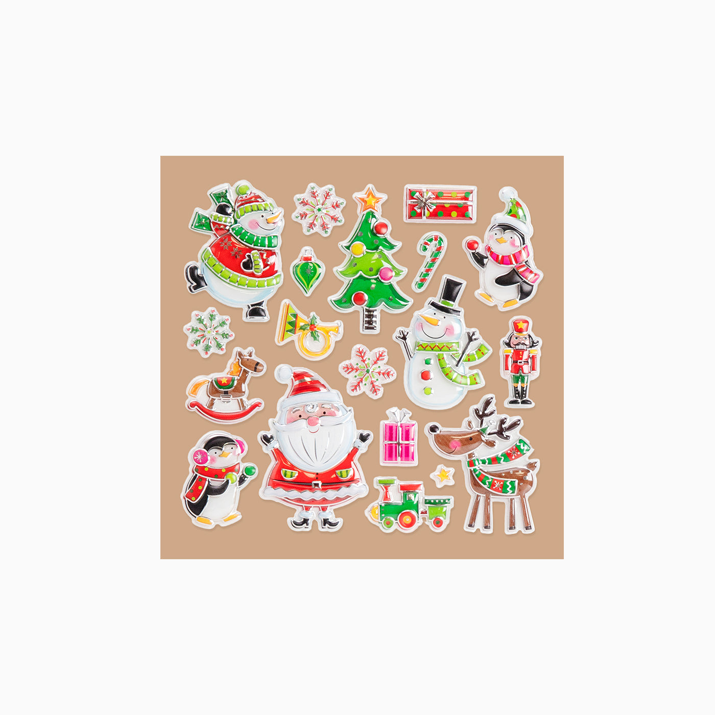 Christmas accessories relief stickers