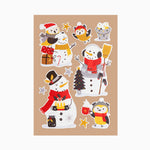 Snow doll Christmas stickers