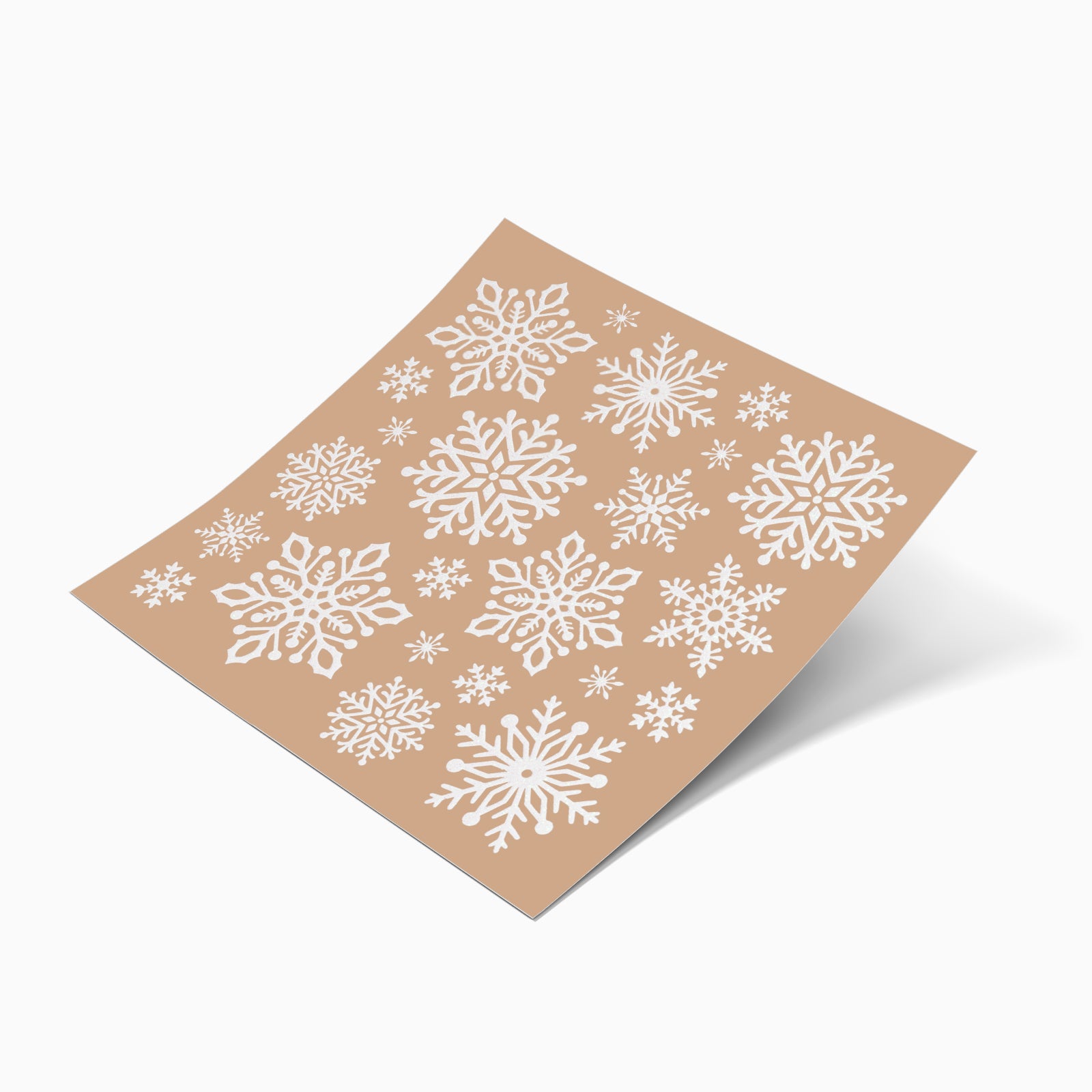 Pegatina Decorativas Navidad Copos de Nieve Glitter