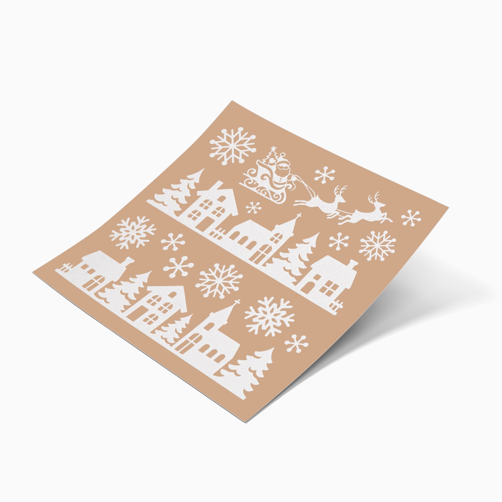 Case natalizi e slitte adesivi decorativi