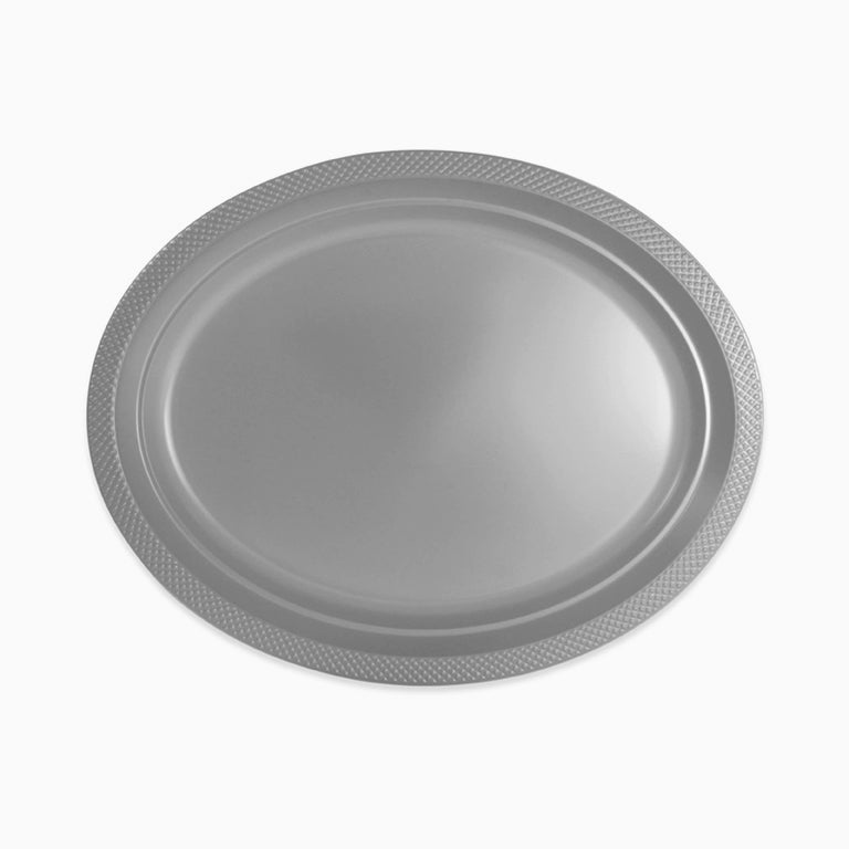 Premium Oved Plastikschale 31 x 24,5 cm Silber