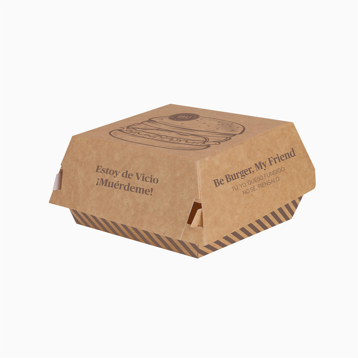 Caja Grande de Hamburguesa Kraft - Reciclable
