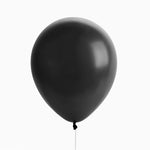 Schwarzer Latex Mattballon / Pack 10 Einheiten