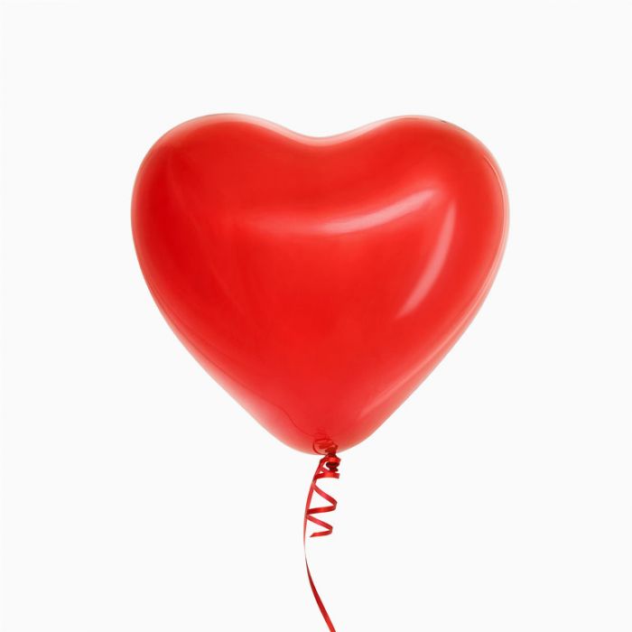 Red latex heart balloon