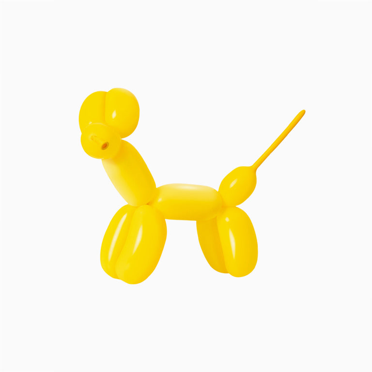 Ballon moulable jaune / pack 15 UDS