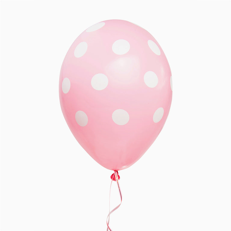 Mondballon rosa Latex / Pack 8 Einheiten