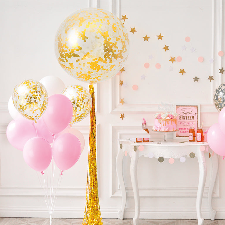 Globo Jumbo confeti Metalizado Oro