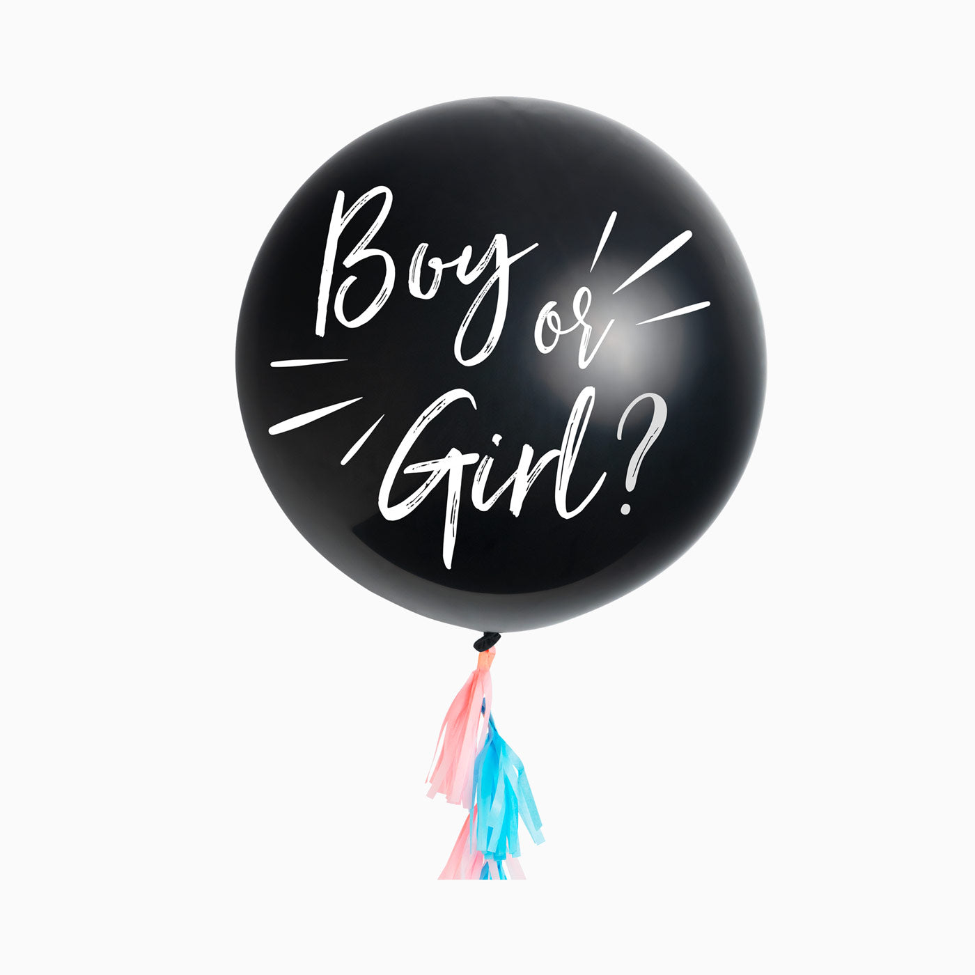 Globo Jumbo Látex XXL Revelación del Genero "Boy or Girl" con Tassel