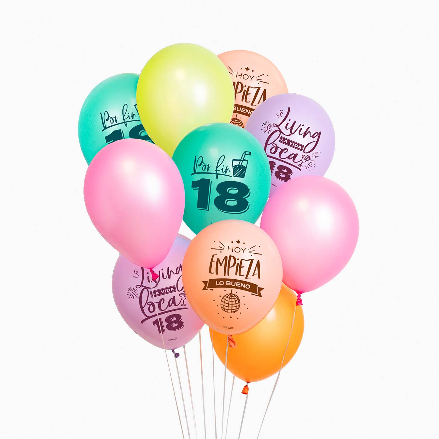 Set globo "feliz 18" látex