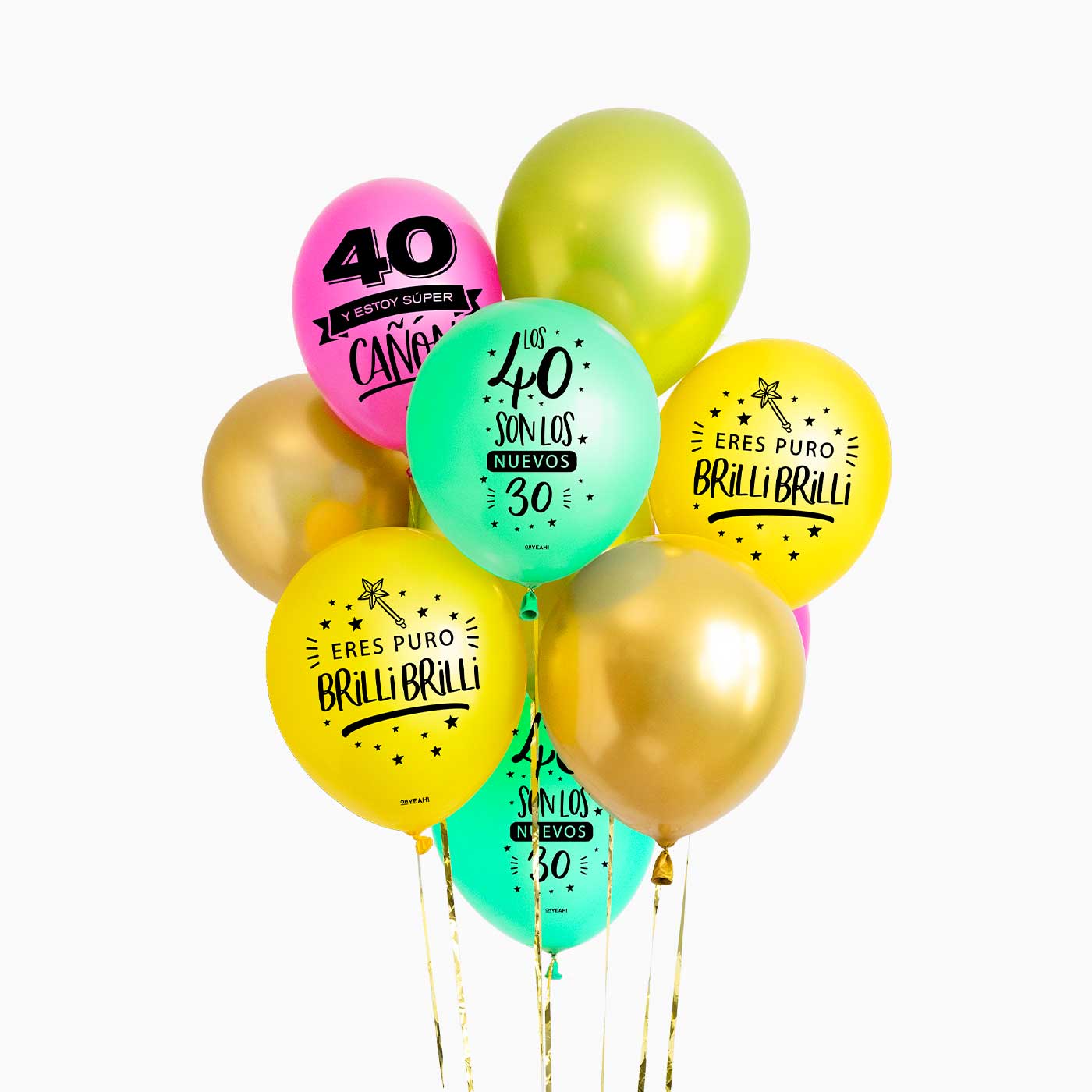 Set di palloncini "Happy 40" in lattice
